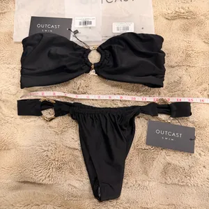 Outcast Clothing Denver Bikini Set Black Gold O Ring Hardware Swim thumbnail 10