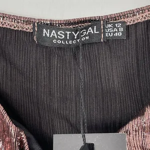 Nasty Gal Rose Gold‎ Metallic Mini Dress Size 8 NWT Night Out Party Cocktail thumbnail 9