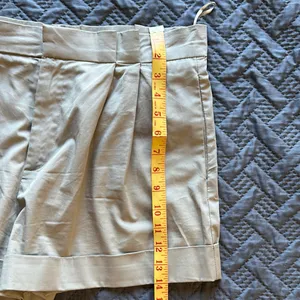 Zara Women's High Waist Beige Shorts thumbnail 6