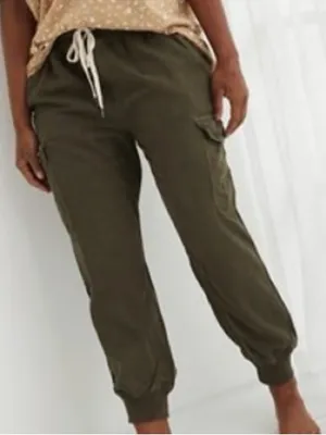 Aerie Cargo Joggers Size Medium Green Pants Women’s Comfy Casual thumbnail 1