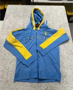 FISLL WNBA‎ Chicago Sky Angel Reese Full Zip Hoodie Blue Yellow WW4F4504H Small thumbnail 1