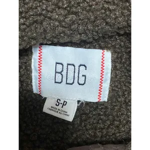 Urban Outfitters BDG Kas Sherpa Fleece Brown Mock Neck Long Sleeve Coat Jacket S thumbnail 5
