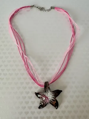 Starfish Murano Necklace Pink thumbnail 1