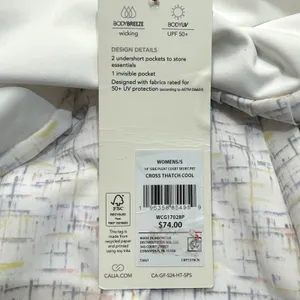 NWT‎ Calia 14" Side Pleat Golf Skort Size S Cross Thatch Cool White UPF 50+ thumbnail 9