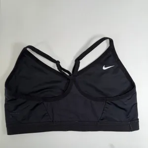 NIKE S Small Dri-Fit Indy Light Support Sports Bra Black Swoosh Logo Women's thumbnail 8