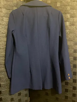 Vintage Queen Casuals 1970s Blazer Women’s Navy Blue Gold Accent Statement Piece thumbnail 8