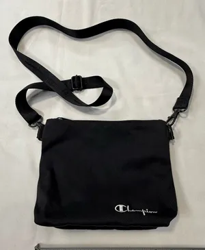 Champion Black Crossbody Bag with White Logo thumbnail 1