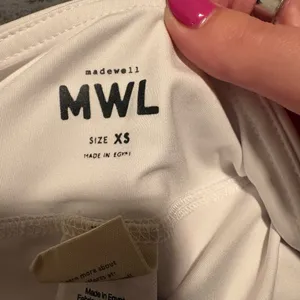Madewell MWL White Athletic Skort XS Built-In Shorts Active thumbnail 6