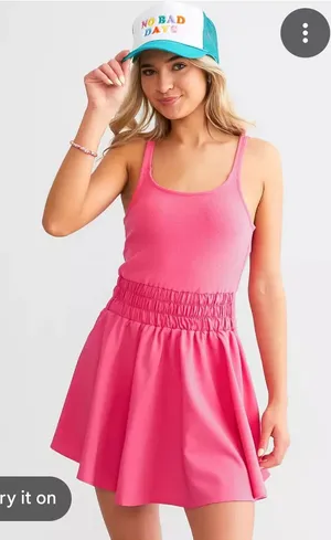3/20 Size Small pink ladies athletic wear tennis dress(shorts) thumbnail 1