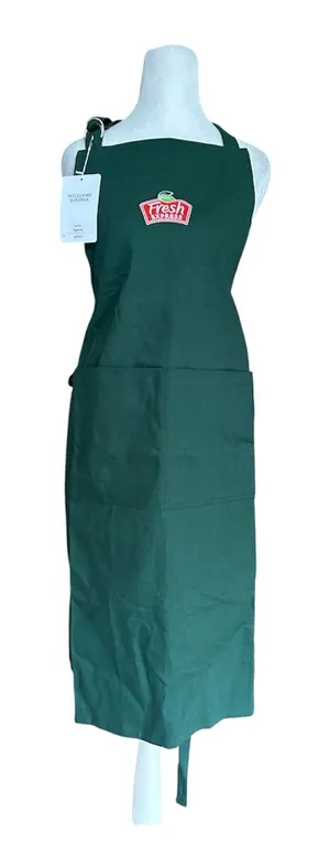 Williams Sonoma Dark Green Apron Fresh Express Logo Custom Corporate Promo NWT thumbnail 1