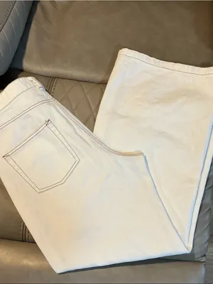 Princess Polly Off-White Straight Leg Jeans thumbnail 7