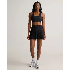 Quince Black Court Sport Pleated Tennis Mini Skirt thumbnail 2