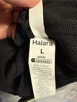 Halara Flex High Waisted Pocket Wide Leg Waffle Work Pants Sz L petite thumbnail 3