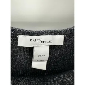 Daily Ritual Womens Gray Ribbed Knit Tank Maxi Dress Tiered Sweater Small BC18‎ thumbnail 5