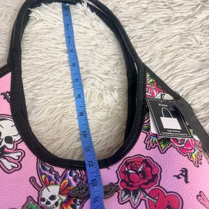 Ed Hardy Pink Skull Tattoo Tote Bag NWT - Y2K Biker Chic thumbnail 12