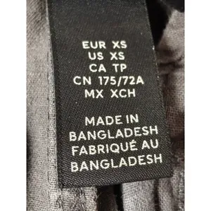 Womens H&M Cargo Jogger Pants Black XS thumbnail 6