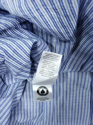 Everlane The Farmers Market Dress Blue White Stripe Size Small Organic Cotton thumbnail 5