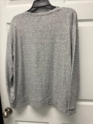 LSU Tigers Gray Crewneck Sweatshirt with purple Script thumbnail 3