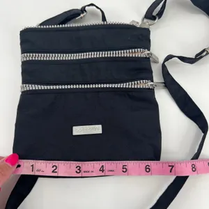 Baggallini Crossbody Bag Womens Small Black Triple Zip Nylon Travel Utility thumbnail 3