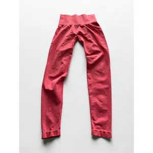 Seamless High‎ Waisted Compression Athletic Leggings Coral Heathered Women XS thumbnail 3