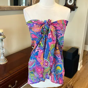 Beach Coverup Wrap Swim New Womens XS S M L Sarong Colorful thumbnail 7