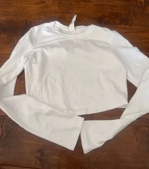 ALO Yoga White Cropped Crewneck Top thumbnail 1
