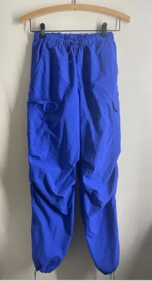 Love Tree Nylon Cargo Pants size S Blue Purple Parachute Jogger Lightweight thumbnail 1