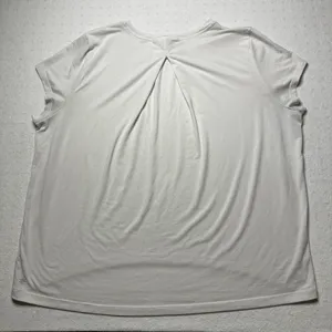 Athleta White Short Sleeve Open Back Active Top Women’s Large thumbnail 3