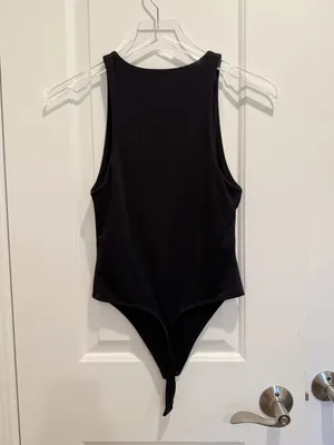 BABATON for ARITZIA Sleeveless Bodysuit Black‎ size Small thumbnail 3