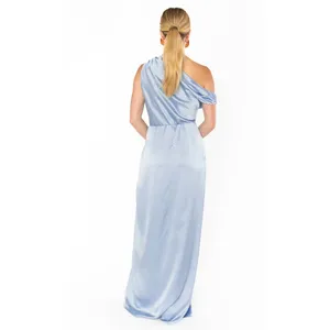 Show Me Your Mumu Jodie Dress Steel Blue Luxe Satin Size XXS thumbnail 4