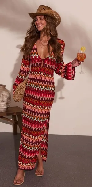 Vici Crochet Maxi Dress  thumbnail 1