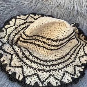 World market straw hat scalloped finish thumbnail 2