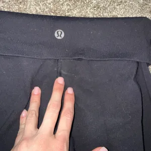Lululemon Fold Over Leggings‎ Women 4 Black Good High Rise Crop Yoga Activewear thumbnail 4