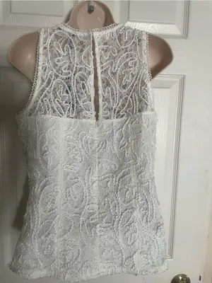 NWT White House Black Market‎ Lace Sleeveless Top Size 6 thumbnail 3