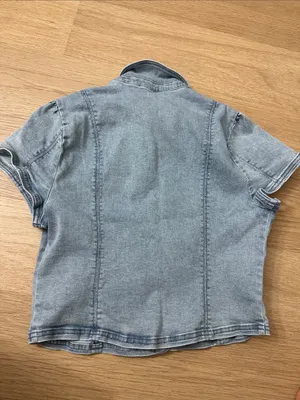 Free people denim top thumbnail 4