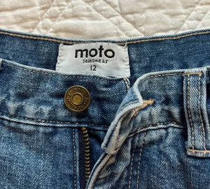 Moto Mini Jean Denim Shorts Blue thumbnail 2