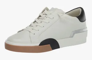 Dolce Vita Women's Helix White/Black Leather Sneakers Size 8.0 thumbnail 1