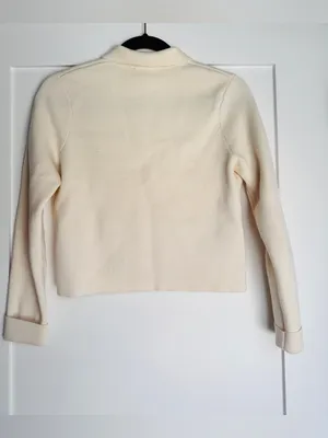Sézane EUC Betty Merino Wool Cardigan Jacket Ecru Extra Small XS thumbnail 6