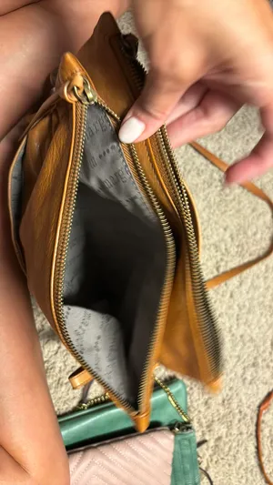 Tan Leather Crossbody Bag thumbnail 5
