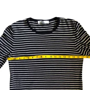 Zara Navy & White Striped Women’s Long Sleeve Size XL thumbnail 5