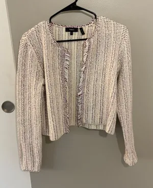 Theory Galinne Speckle Bouclé Jacket Size Women’s Medium  thumbnail 1