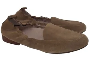 Abeo Jean Suede Loafers Brown Flat Dress Shoes Women’s 7 thumbnail 1