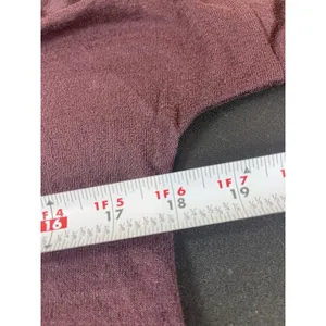 Abercrombie Fitch Soft A&F Cozy Plum V Neck Long Sleeve Tee Relaxed Top M thumbnail 11