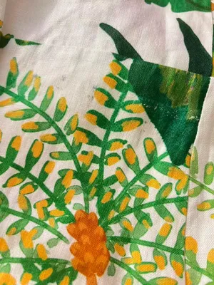 NWOT Farm Rio Linen Tropical Forest Off-White Mini Dress Size XS thumbnail 16