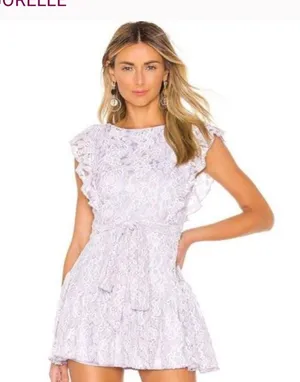 Majorelle Purple Lace Mini Dress thumbnail 1
