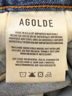 AGOLDE Tony Slim Straight‎ Jeans 29 High Rise Medium Wash Crop Denim thumbnail 7