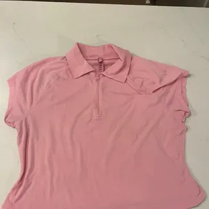 Skims 2X New Vintage Collared Cropped T-Shirt Color Pink thumbnail 2