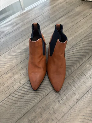 Bamboo Brown Leather Booties thumbnail 3