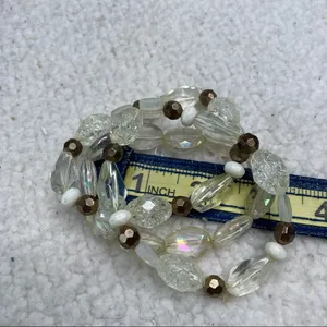 White Fox Clear Rainbow Elastic Beaded Bracelets - Set of 3 thumbnail 5