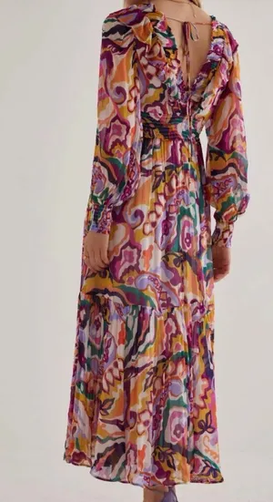 Anthropologie The Odetta Ruffled V-Neck Dress, Size XXS thumbnail 7